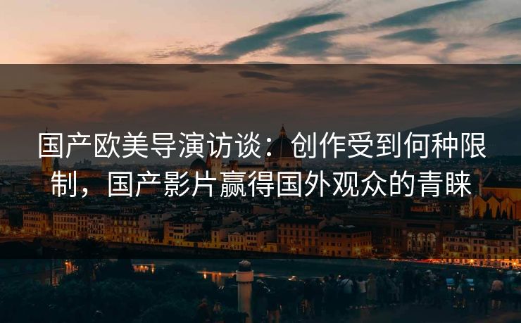 国产欧美导演访谈：创作受到何种限制，国产影片赢得国外观众的青睐
